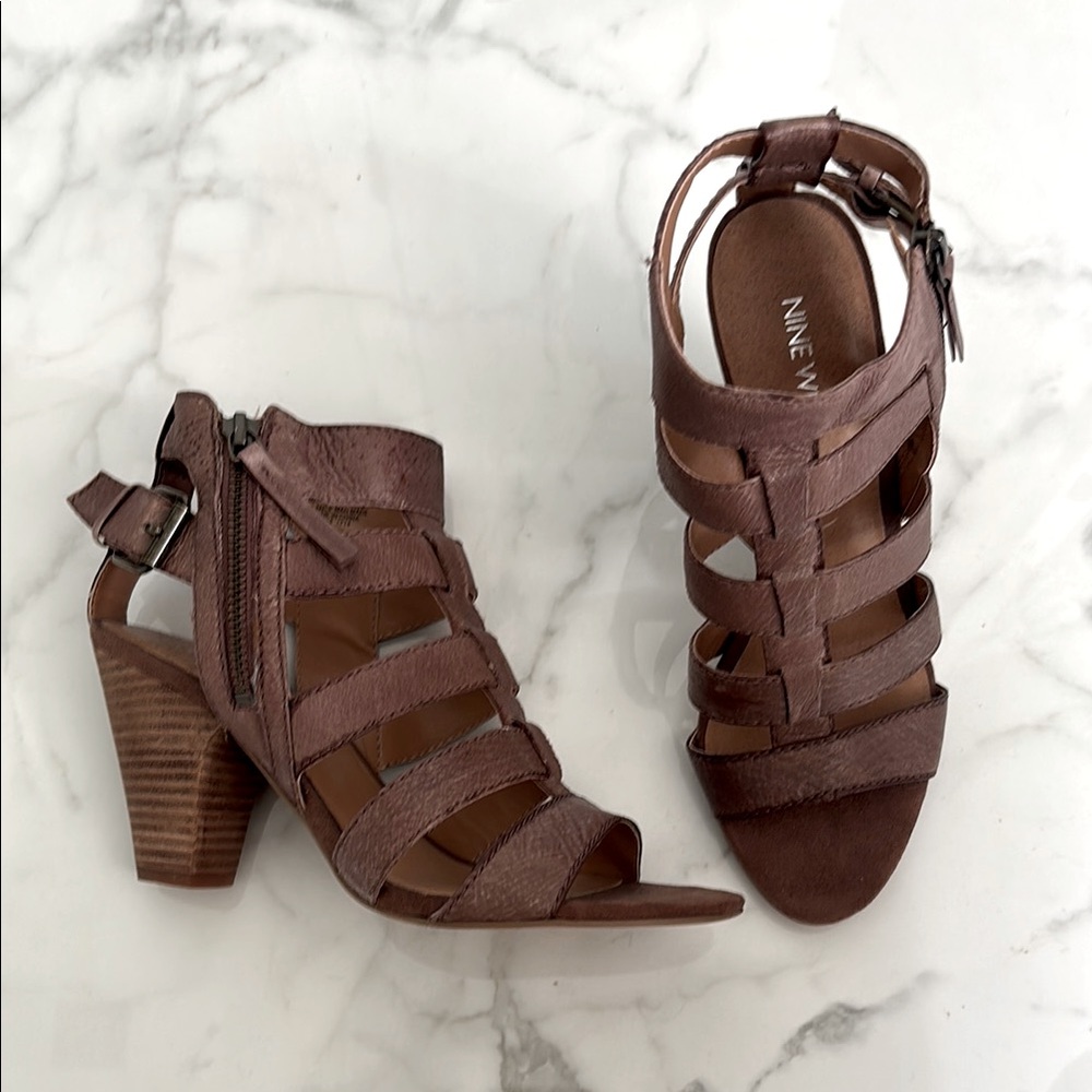Nine West Brown Leather Heels